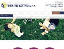 Tablet Screenshot of pediatricpartnerskc.com